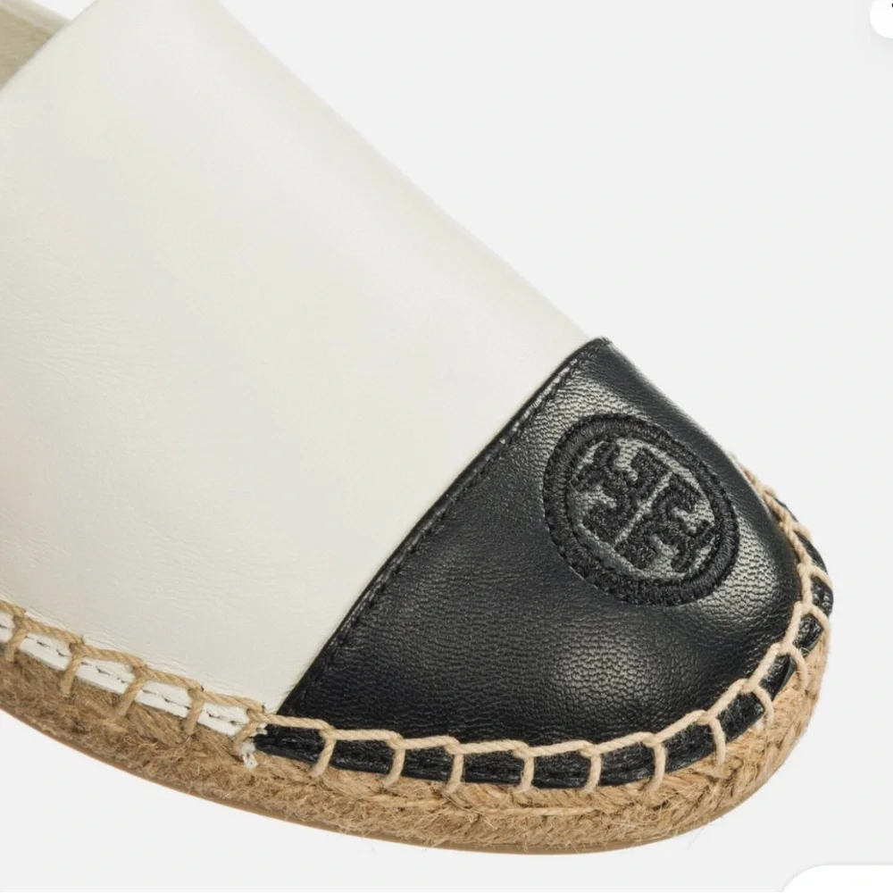 Tory Burch Cream and Black Espadrilles - Picture 2 of 3
